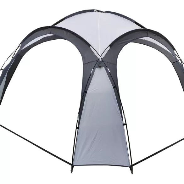 Kerti pavilon, MultiGarden ST-001, szürke, 3,5 x 3,5 m, PE borítás, 2,3 m magassággal, üvegszálas váz, hordtáskával
