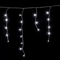   Fényfüggöny, Multistore RPBL-500L, Jégcsap, 19 m, 500 db LED, hidegfehér, IP44 vízálló, 8 világítási mód, 230 V, összekapcsolható
