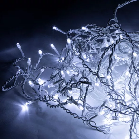 Fényfüggöny, Multistore RPBL-500L, Jégcsap, 19 m, 500 db LED, hidegfehér, IP44 vízálló, 8 világítási mód, 230 V, összekapcsolható