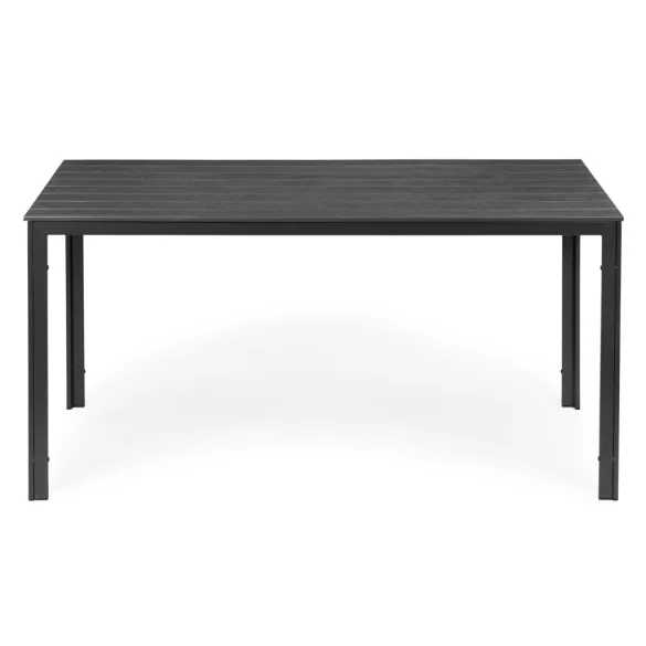 Kerti asztal, MultiGarden SAK-156, szürke, 156 × 78 cm, 6 személyes, magasság: 74 cm, fahatású műanyag asztallap, porszórt acél váz, teherbírás: 150 kg