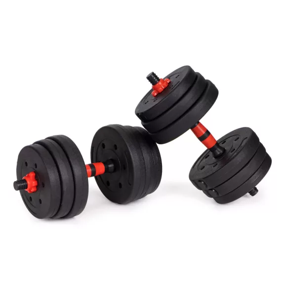 Adjustable Dumbbells 2x20 kg Barbell Set 40 kg Bar, MOVEPRO