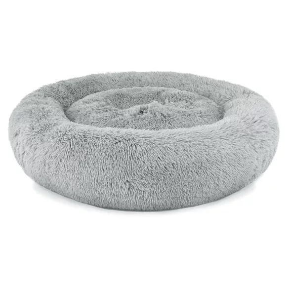 Kisállat fekhely, 53 × 50 × 5 cm, világosszürke, csúszásgátló és nedvességálló alj, 4 cm plüss, 100% polipropilén töltet