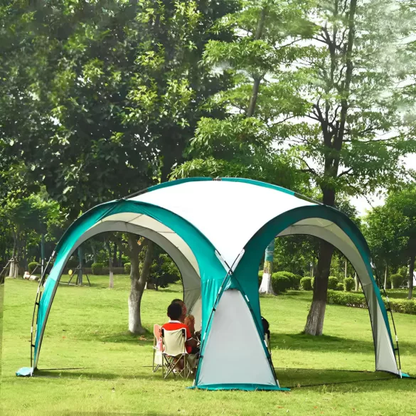Kerti pavilon, MultiGarden ST-001, zöld, 3,5 x 3,5 m, PE borítás, 2,3 m magassággal, üvegszálas váz, hordtáskával