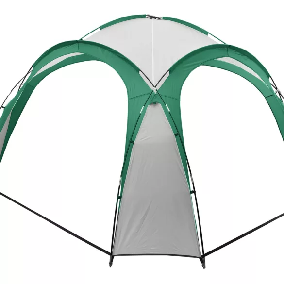 Kerti pavilon, MultiGarden ST-001, zöld, 3,5 x 3,5 m, PE borítás, 2,3 m magassággal, üvegszálas váz, hordtáskával