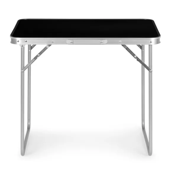 Kerti asztal, MultiGarden GMFC-FY8060, fekete, 80 x 60 cm, összecsukható, magasság: 70 cm, bőrönddé hajtható, hordfogantyúval, teherbírás: 30 kg