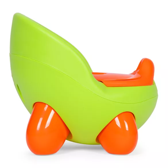 Gyerek bili, ECOTOYS PP112, zöld, kivehető betéttel, csúszásgátló lábakkal, fedéllel, ergonomikus háttámlával, tartós műanyag