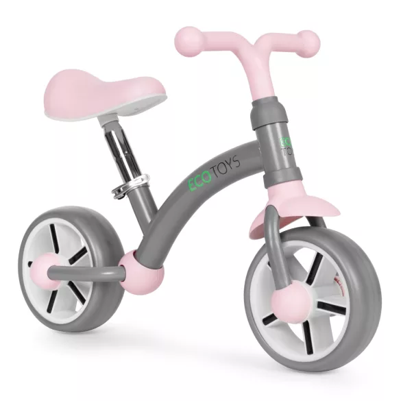 Balance bike for children, EVA wheels, adjustable seat, gray, ECOTOYS