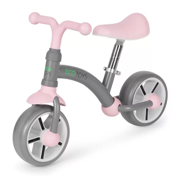 Balance bike for children, EVA wheels, adjustable seat, gray, ECOTOYS
