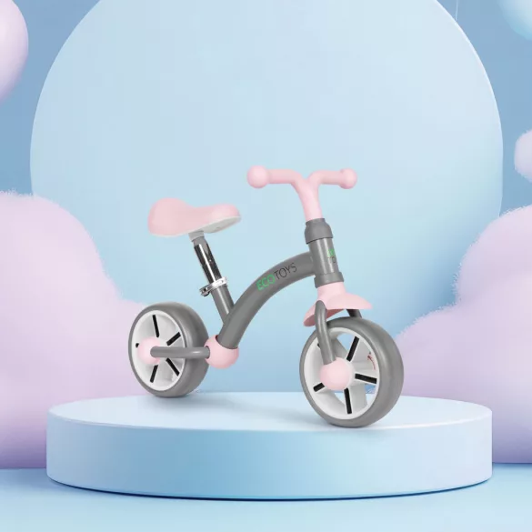 Balance bike for children, EVA wheels, adjustable seat, gray, ECOTOYS