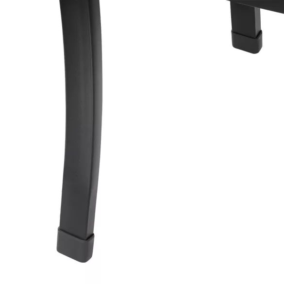 Kerti pad, Bauerkraft G-414, fekete, 125 x 53 x 82 cm, acél és öntöttvas, háttámlával, időjárásálló, teherbírás: 180 kg