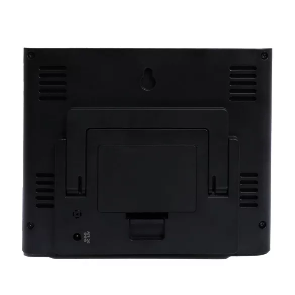 Backlit wireless weather station with outdoor sensor, LCD display, thermometer, barometer, clock