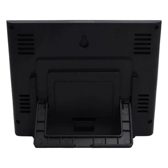 Backlit wireless weather station with outdoor sensor, LCD display, thermometer, barometer, clock