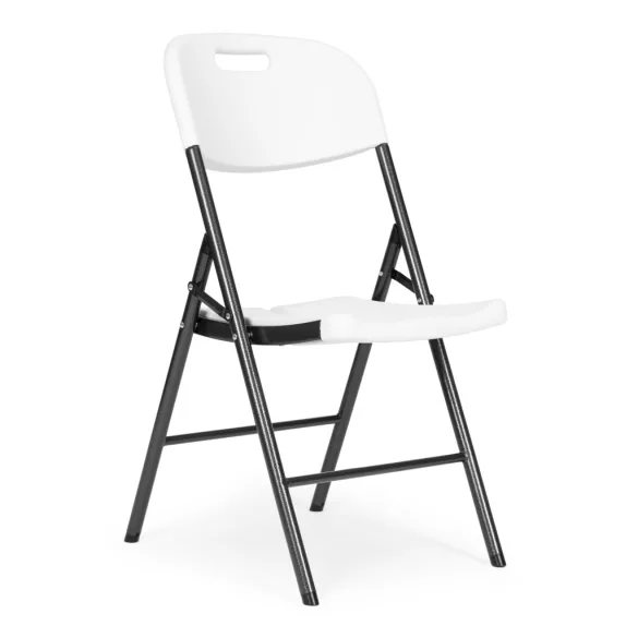 Kerti szék, MultiGarden, YC-050-4-W, fehér, 45,5 × 54 × 87 cm, acél keret, HDPE ülő- és háttámla, 110 kg teherbírás, 4 db-os szett, összecsukható