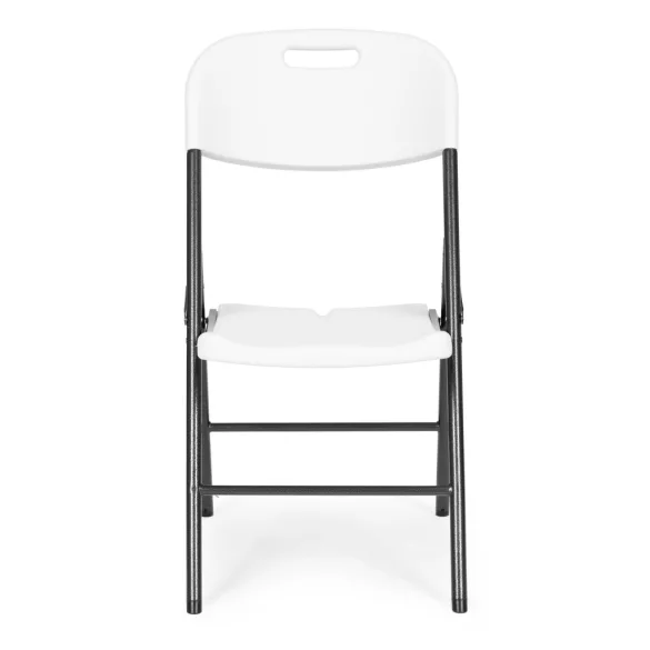 Kerti szék, MultiGarden, YC-050-4-W, fehér, 45,5 × 54 × 87 cm, acél keret, HDPE ülő- és háttámla, 110 kg teherbírás, 4 db-os szett, összecsukható