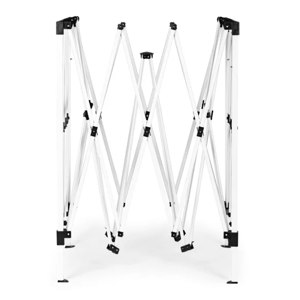 Kerti pavilon, MultiGarden PAW-3X3-A-W, fehér, 3 x 3 m, fém vázzal, UV-álló és esőálló 210D PE ponyva, 2,5 m magassággal, hordtáskával