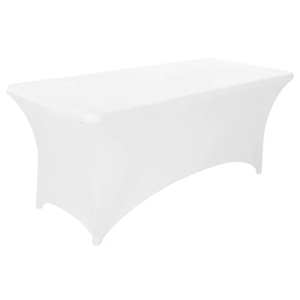 Rugalmas asztalhuzat, MultiGarden HTSP8FT-W, fehér, szélesség: 76 cm, hosszúság: 240 cm, magasság: 74 cm, folttaszító, mosógépben mosható, lábzsebes rögzítés