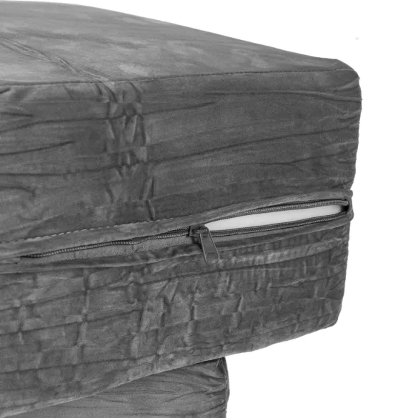 Gyerek moduláris fotel, ECOTOYS TMSRT-16-GY, szürke, 4 modul, levehető és mosható huzat, habszivacs, átalakítható, teherbírás: 80 kg