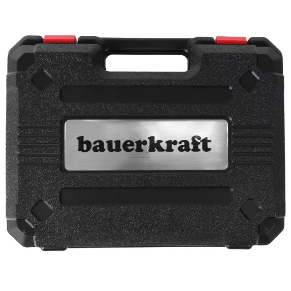 Akkumulátoros metszőolló, Bauerkraft H-605, kék, 2 x 21 V 1,5 Ah Li-Ion, 600 W, maximum 30 mm vastagságig, kétfokozatú vágás, biztonsági zár, koffer és tartozékok, akkumulátorral és töltővel