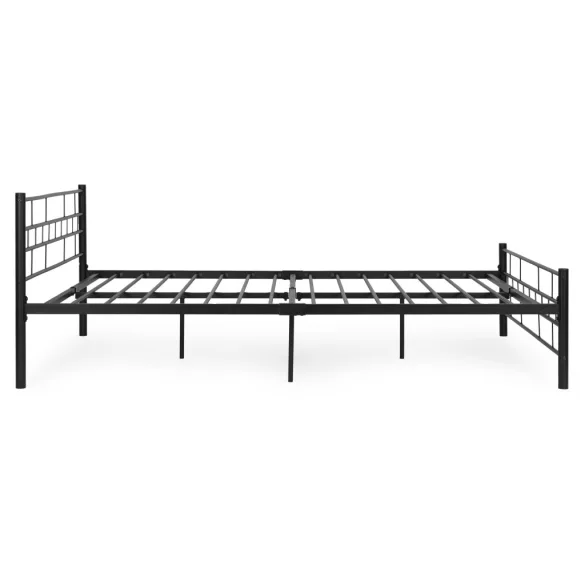 Fém ágykeret, ModernHome DNYSF404B, 160 x 200, fekete, fém, beépített léces ágyrács, fejtámla, 200 kg teherbírás