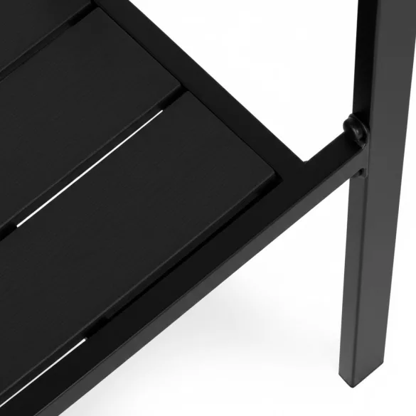 Kerti szék, MultiGarden YC-051KD-1, fekete, 54,5 x 52 x 89 cm, acél keret, HDPE ülő- és háttámla, 150 kg teherbírás, 2 db-os szett