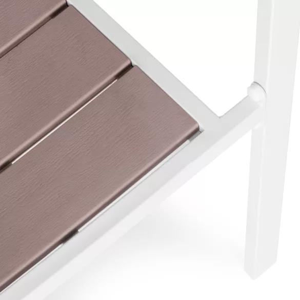 Kerti szék, MultiGarden YC-051KD-4-5, fehér/szürke, 54,5 x 52 x 89 cm, acél keret, HDPE ülő- és háttámla, 150 kg teherbírás, 2 db-os szett