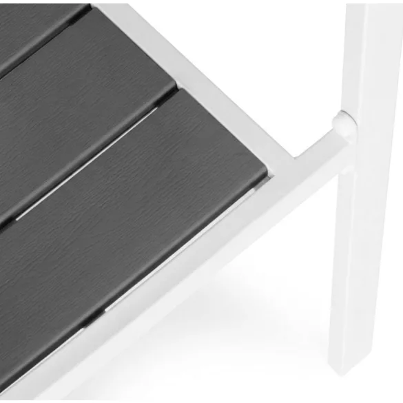 Kerti szék, MultiGarden YC-051KD-4-5, fehér/sötétszürke, 54,5 x 52 x 89 cm, acél keret, HDPE ülő- és háttámla, 150 kg teherbírás, 2 db-os szett