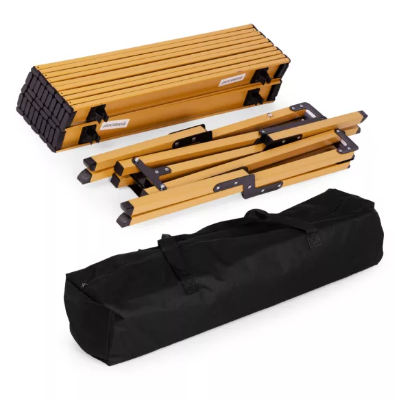 Kerti asztal, MultiGarden XLP130-14-2, 120 x 60 cm, összecsukható, magasság: 44 cm, hordtáskával, csúszásgátló lábak, teherbírás: 20 kg