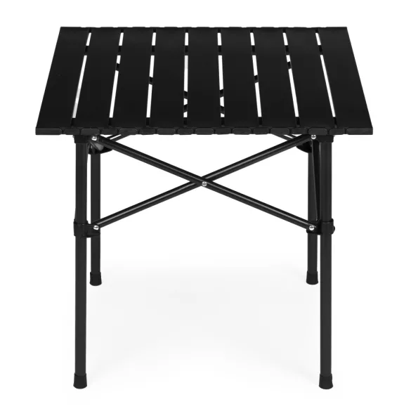 Kerti asztal, MultiGarden XLP150-55-1, fekete, 53 x 55,5 cm, összecsukható, magasság: 49,5 cm, hordtáskával, csúszásgátló lábak, teherbírás: 20 kg