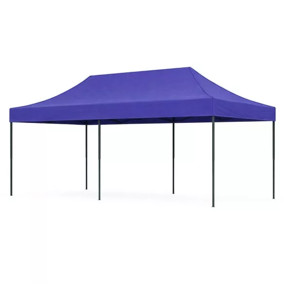 Kerti pavilon, MultiGarden PAW-FGC-3X6-8, kék, 3 x 6 m, 4 oldalfallal, fém vázzal, UV-álló és esőálló 210D PE ponyva, 3,16 m állítható magassággal, hordtáskával