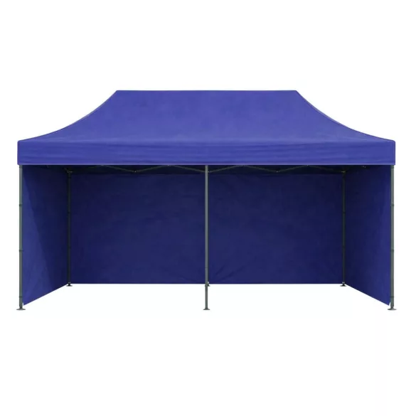 Kerti pavilon, MultiGarden PAW-FGC-3X6-8, kék, 3 x 6 m, 4 oldalfallal, fém vázzal, UV-álló és esőálló 210D PE ponyva, 3,16 m állítható magassággal, hordtáskával