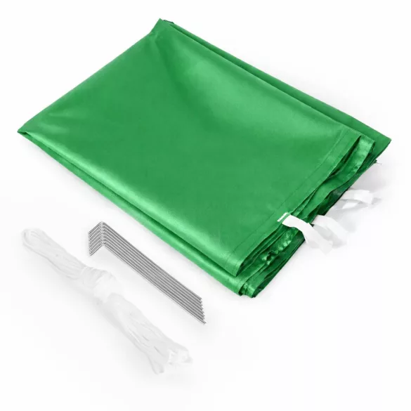 Kerti pavilon, MultiGarden PAW-FGA-3X3-9, zöld, 3 x 3 m, 4 oldalfallal, fém vázzal, UV-álló és esőálló 210D PE ponyva, 3,13 m állítható magassággal, hordtáskával