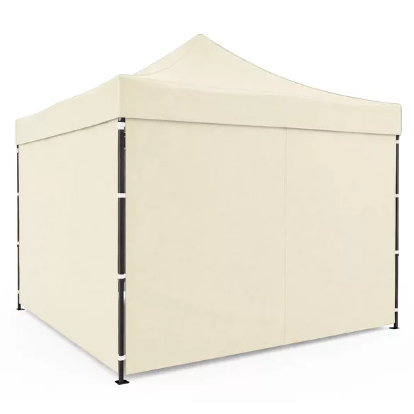 Kerti pavilon, MultiGarden PAW-FGA-3X3-3, bézs, 3 x 3 m, 4 oldalfallal, fém vázzal, UV-álló és esőálló 210D PE ponyva, 3,13 m állítható magassággal, hordtáskával