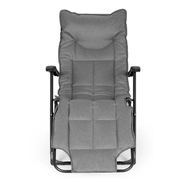 Napozóágy, MultiGarden SMI-LC50-4, szürke, 180 x 63 cm, összecsukható, állítható pozícióval, fémvázas kialakítás, teherbírás: 150 kg
