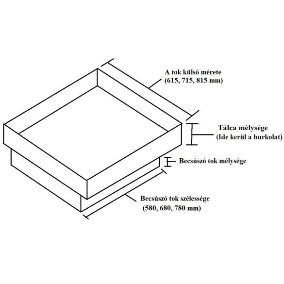 815x815mm rozsdamentes KO33 burkolható aknafedlap, aknatető gázrugóval, belső vízelvezetéssel, 12mm mély tálcával 