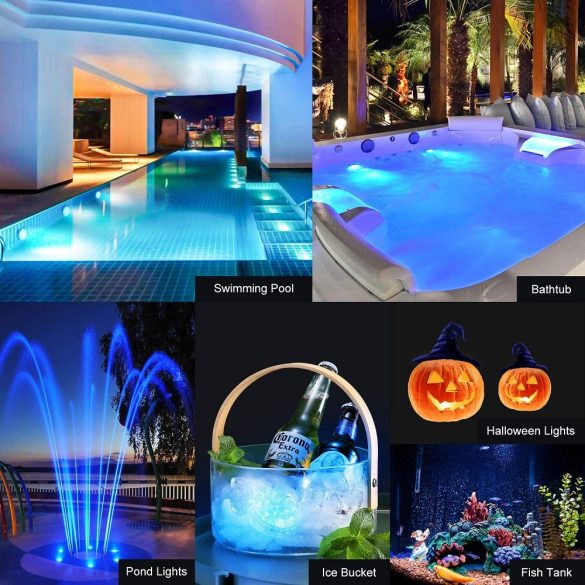 Wooze Pool Light, LED-es medence világítás, távirányítóval, mágneses, változtatható színek, vízálló