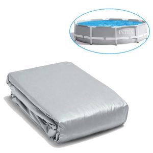 Medence belső fólia, Intex Prism Frame, 366 x 122 cm, szürke, kerek, 3 rétegű PVC, leeresztő szeleppel, szűrő csatlakozással (10087)