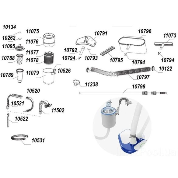 INTEX szkimmer vákuum porszívó csatlakozó készlet (11095)