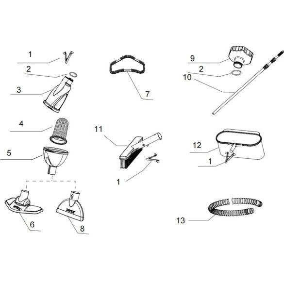 Kézi medenceporszívó előlap, Intex 28003 tisztítóhoz (11443)
