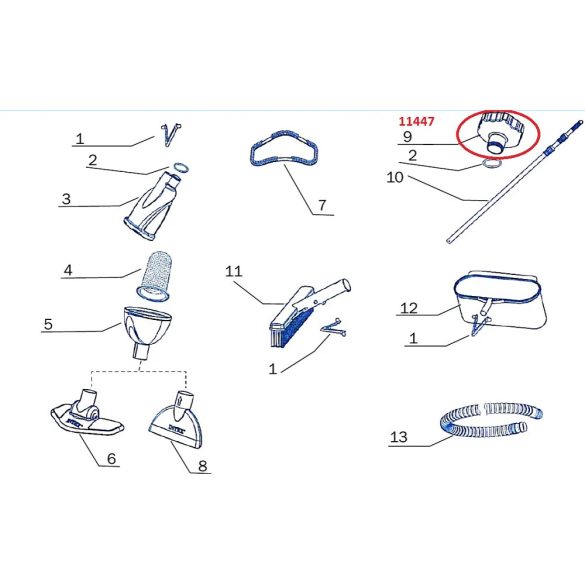 INTEX tömlőcsatlakozó B adapter, D40, i28000 szkimmerhez (11238A)