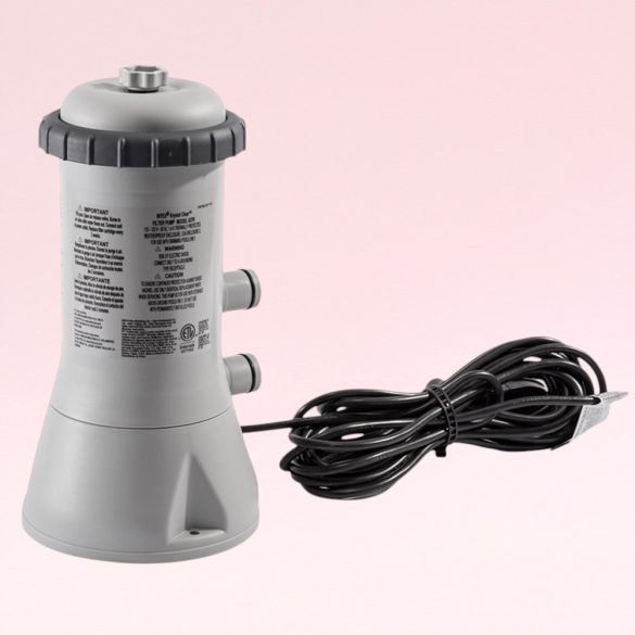 Papírszűrős vízforgató szivattyú, INTEX Krystal Clear C530, 2 m³/óra, 45 W, szürke, IPX7 védettség, szerviz dobozos (11468)