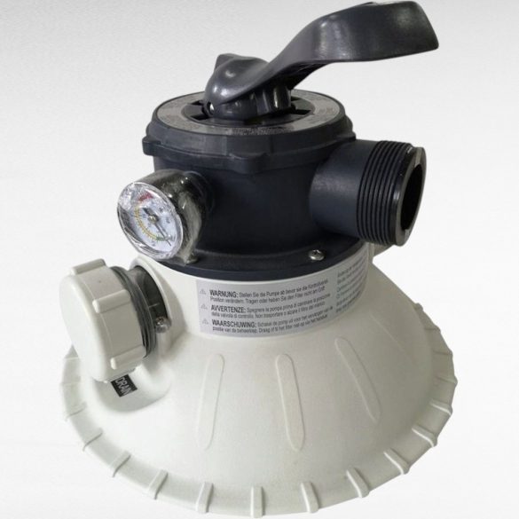 INTEX Homokszűrő tartályfedél és 6-utas szelep szett műanyag kivitel, 4m3 homokszűrőhöz cserealkatrész (11721B)