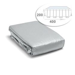   Medence belső fólia, Intex Prism Rectangular Frame, 400 x 200 x 100 cm, szürke, téglalap alakú, 3 rétegű PVC, leeresztő szeleppel, szűrő csatlakozással (13021)