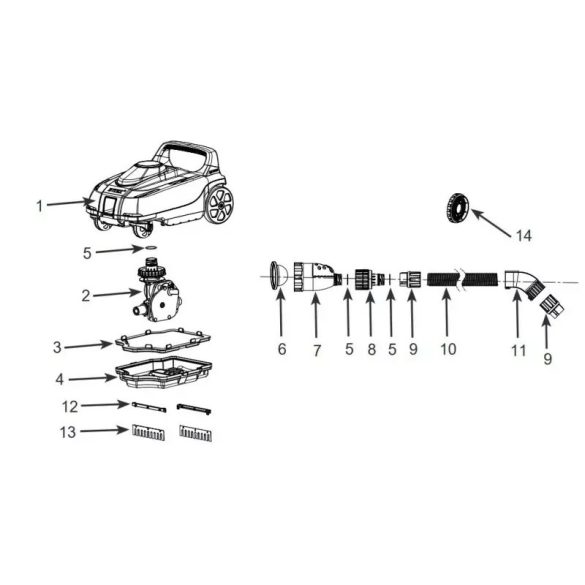 INTEX Törmelékgyűjtő szűrőháló, Intex 28006, ZX100 medencetisztító robothoz, cserealkatrész (13202)