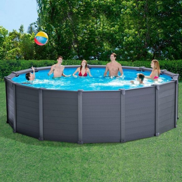 INTEX Graphite Gray Pool medence 478 x 124 cm (homokszűrővel) (26384) 2020-as modell