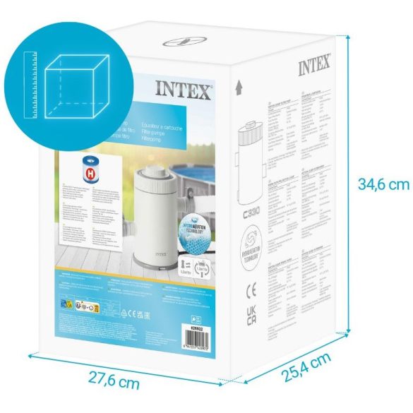 INTEX KrystalClear, Papírszűrős vízforgató 1,2m3/h (28602)