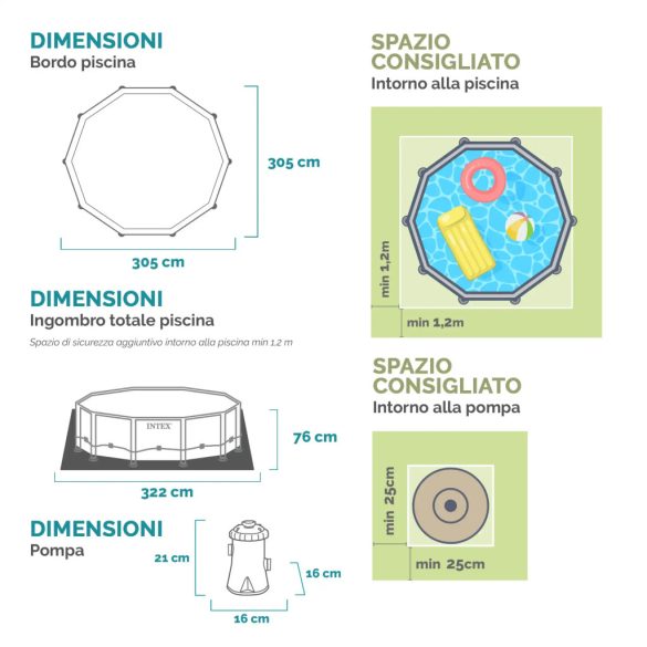 INTEX MetalPrism Pool medence 305 x 76 cm (26700) 2020-as modell