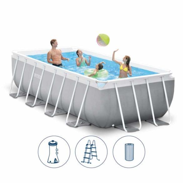 INTEX MetalPrism Set négyszögletű medence 400 x 200 x 100 cm (26788) 2020-as modell