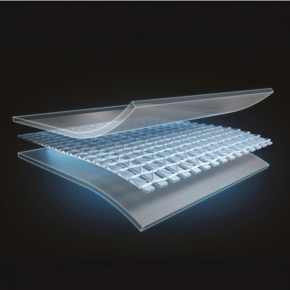 Téglalap alakú medencetakaró, Intex Deluxe négyévszakos, csővázas medencéhez, 732 x 366 cm, sötétkék, UV-álló háromrétegű anyag, 20 cm-es túlnyúlással, köteles rögzítéssel (28087)