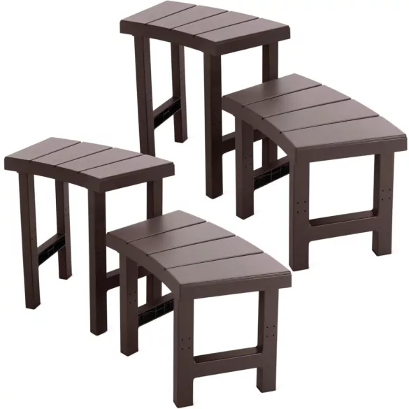 Pad szett, Intex PureSpa, 221 × 76 × 60 cm, barna, 2 közepes és 2 magas pad, összekapcsolható, 160 kg teherbírás, 4 személyes kerek jakuzzihoz (28515)
