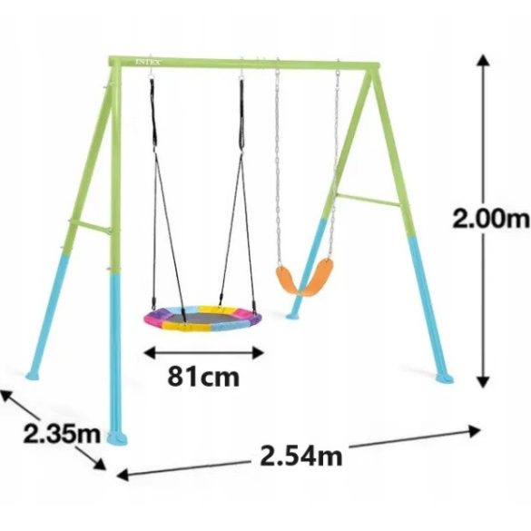 INTEX Kerti fészekhinta - hinta, 267 x 254 x 211 cm (44125)